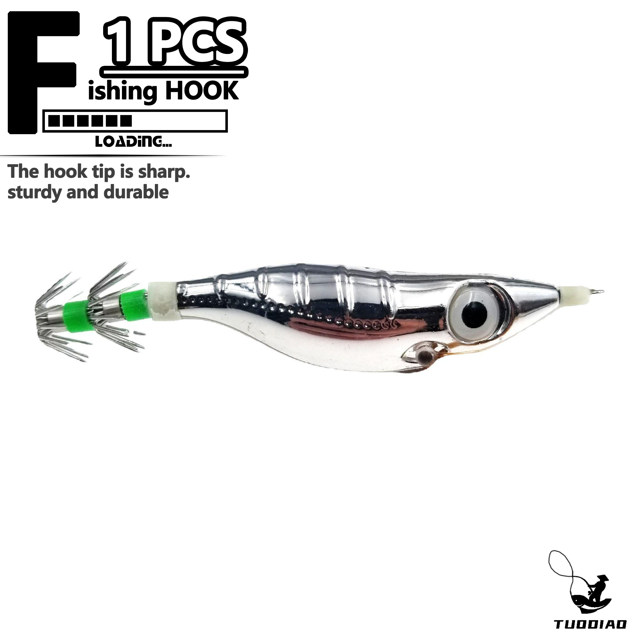 Heavy Equipment Rental - 13g Silver Metal Plated Squid Jig