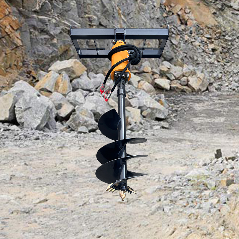 Auger Drill Attachment - Mini Skid Steer Attachment Efficient Post