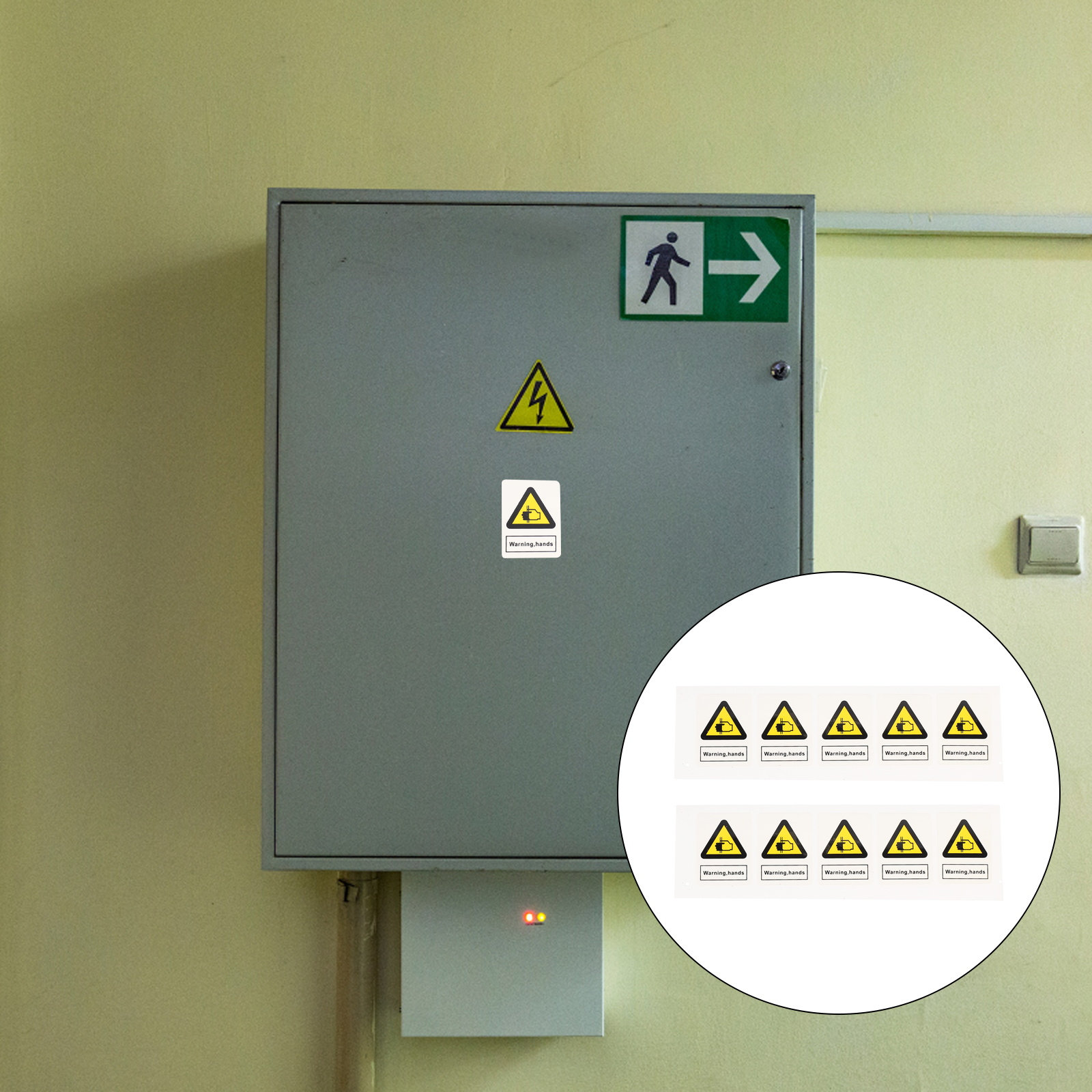 10Pcs Warning Hands Pinching S - đánh giá và giá Heavy Equipment Warning Sign