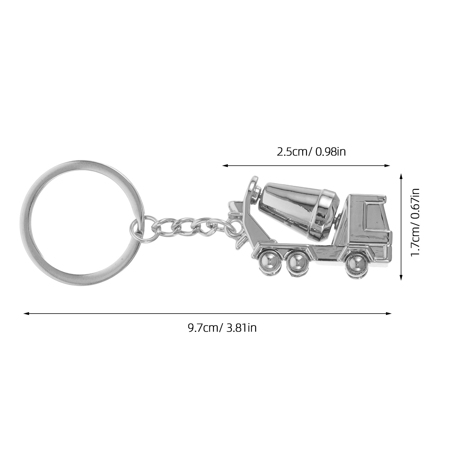 Alloy Mixer Truck Keychain 3D  - đánh giá và giá Heavy Equipment Mixer