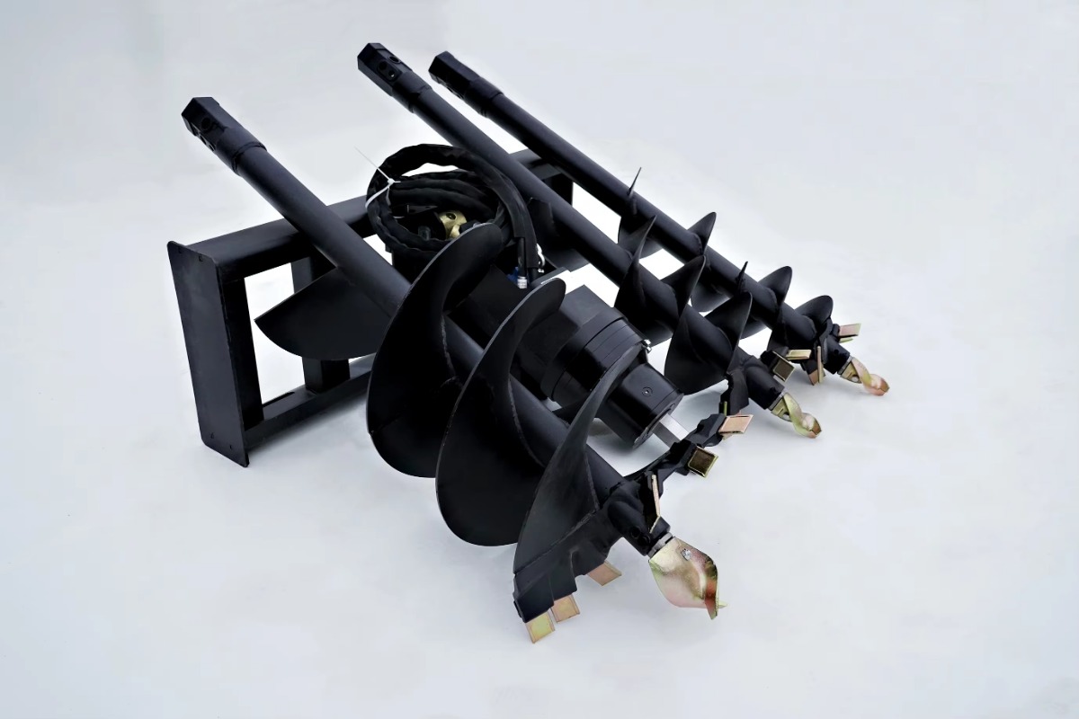 Heavy   Skid Steer Auger Attac - đánh giá và giá Auger Drill Attachment