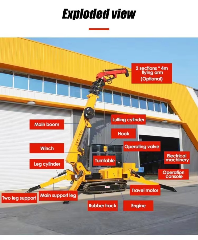 8T Hydraulic Spider Crane Heav - đánh giá và giá Heavy Equipment In Construction